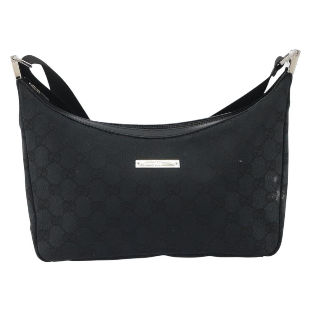 Gucci GG Canvas Shoulder Bag Black
